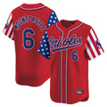 Kdoa B.Orioles #6 Ryan Mountcastle Player Red Independence Day Vapor Premier Limited Home Game Stitched Jerseys