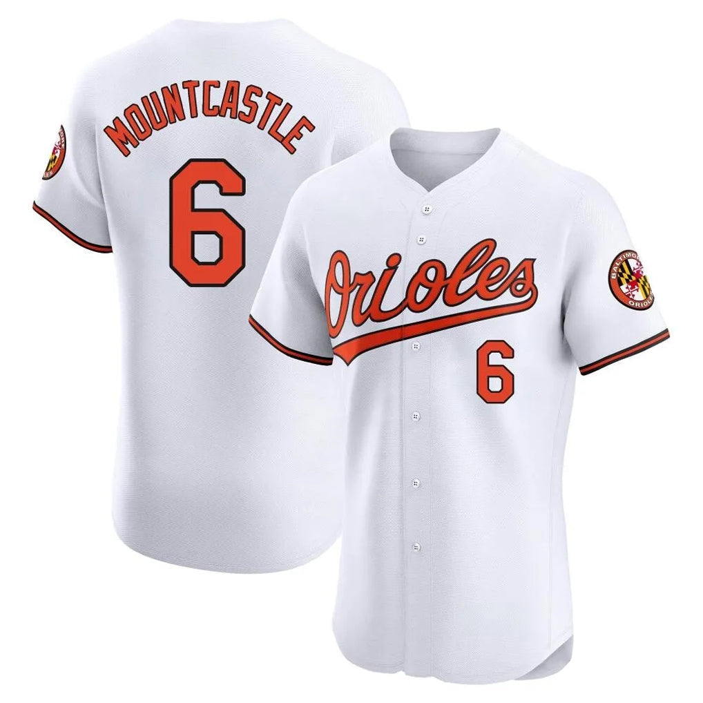 Kdoa B.Orioles #6 Ryan Mountcastle Player White Limited Elite Home Game Stitched Jerseys