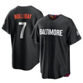 Kdoa B.Orioles #7 Jackson Holliday Player Black City Connect Home Game Stitched Jerseys