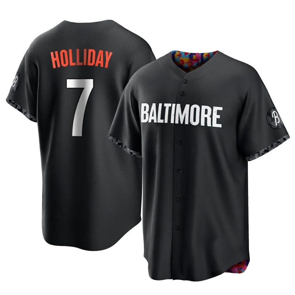 Kdoa B.Orioles #7 Jackson Holliday Player Black City Connect Home Game Stitched Jerseys
