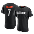 Kdoa B.Orioles #7 Jackson Holliday Player Black City Connect Limited Elite Home Game Stitched Jerseys