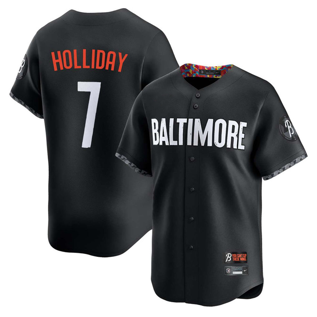 Kdoa B.Orioles #7 Jackson Holliday Player Black City Connect Limited Home Game Stitched Jerseys