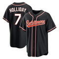 Kdoa B.Orioles #7 Jackson Holliday Player Black Out Home Game Stitched Jerseys