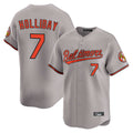Kdoa B.Orioles #7 Jackson Holliday Player Gray Limited Home Game Stitched Jerseys