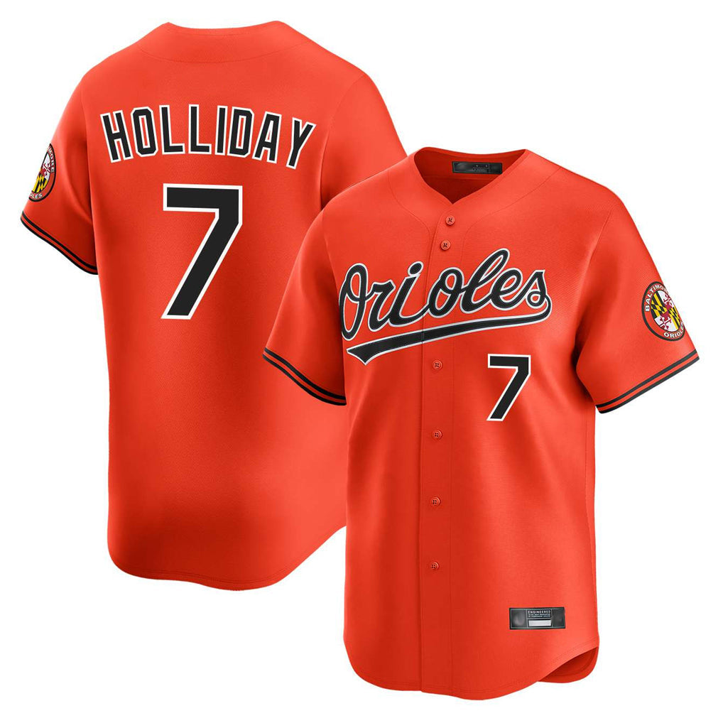 Kdoa B.Orioles #7 Jackson Holliday Player Orange Limited Home Game Stitched Jerseys