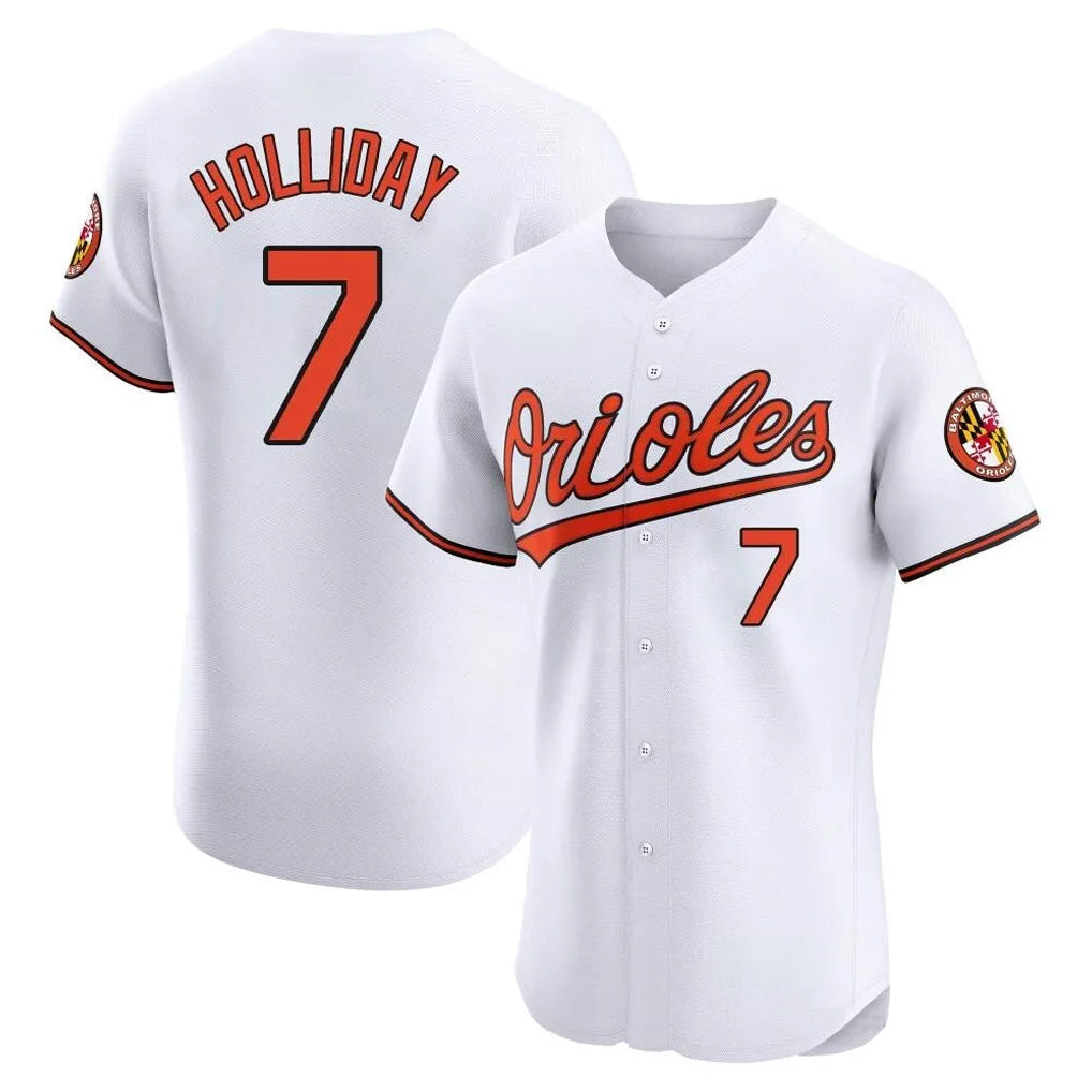 Kdoa B.Orioles #7 Jackson Holliday Player White Limited Elite Home Game Stitched Jerseys