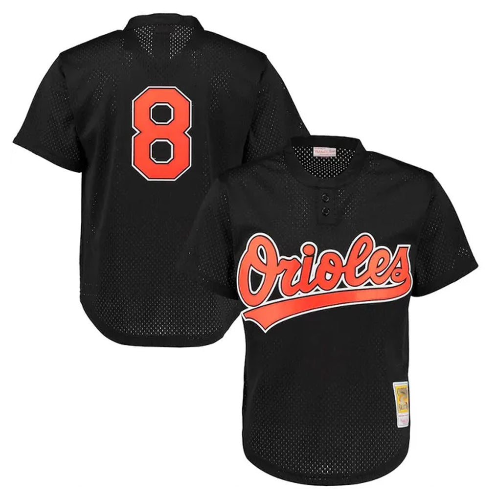 Kdoa B.Orioles #8 Cal Ripken Player Black Mitchell & Ness 1997 Cooperstown Mesh Game Stitched Jerseys