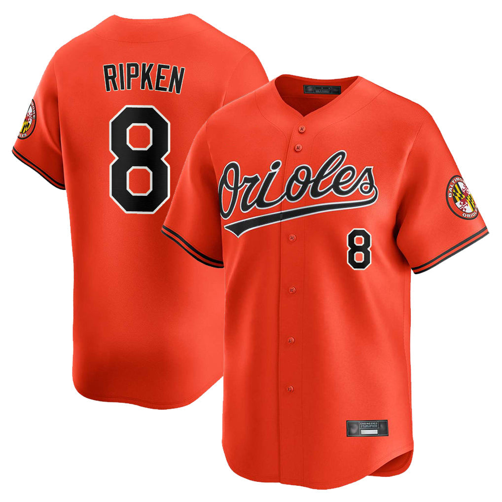 Kdoa B.Orioles #8 Cal Ripken Player Orange Limited Home Game Stitched Jerseys