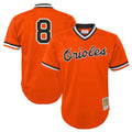 Kdoa B.Orioles #8 Cal Ripken Player Orange Mitchell & Ness Cooperstown Collection Mesh T-shirt Game Stitched Jerseys