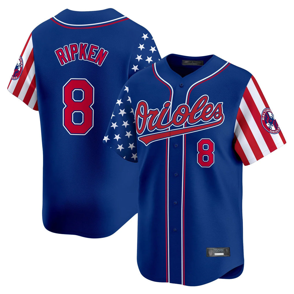 Kdoa B.Orioles #8 Cal Ripken Player Royal Independence Day Vapor Premier Limited Home Game Stitched Jerseys