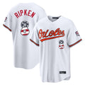Kdoa B.Orioles #8 Cal Ripken Player White USA 250 Fourth of July Home Game Stitched Jerseys