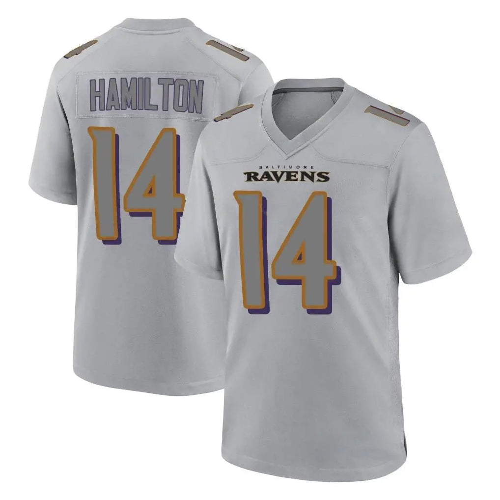 Kdoa B.Ravens #14 Kyle Hamilton Player Gray Replica Limited Stitched Jerseys