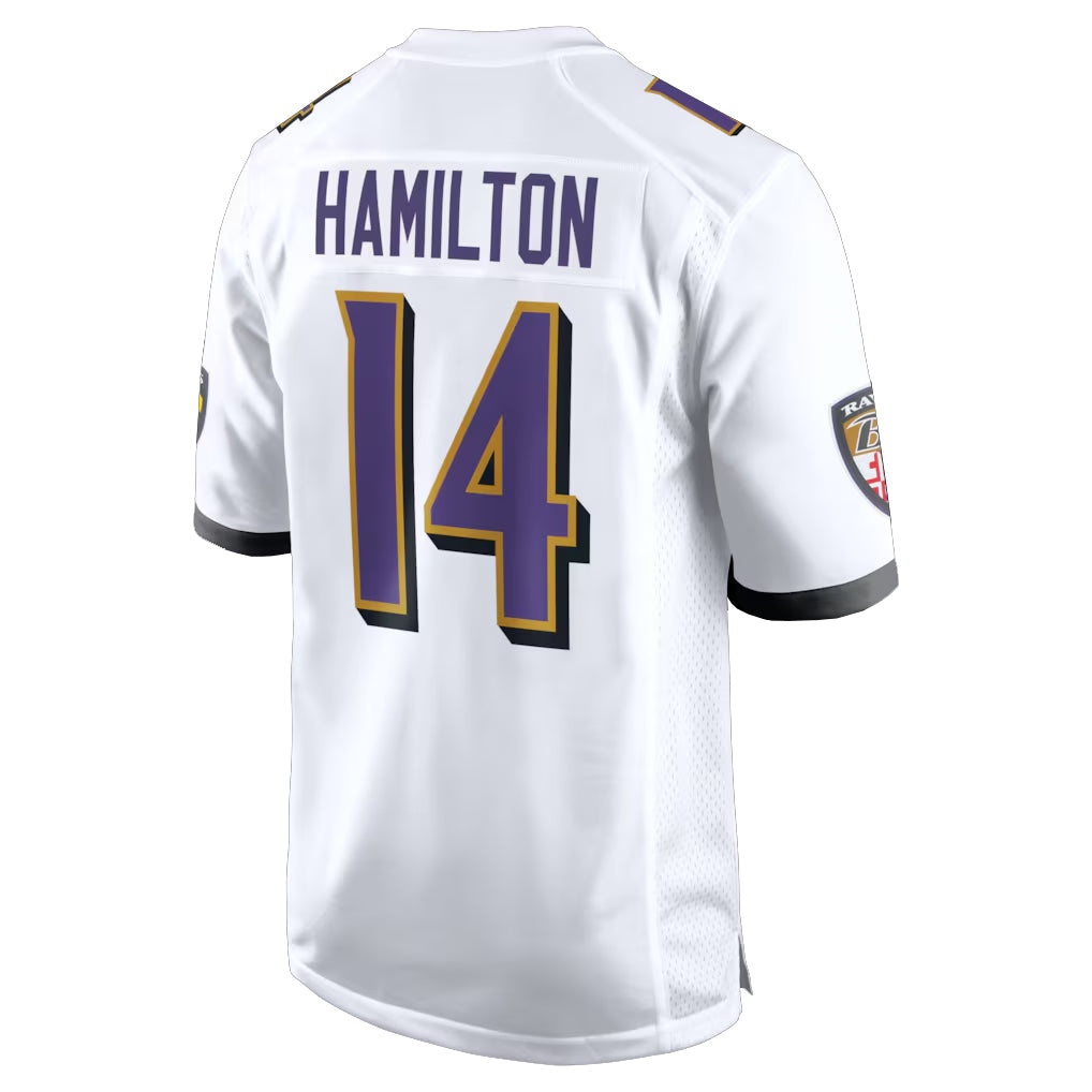 Kdoa B.Ravens #14 Kyle Hamilton Player White Alternate Home Game Stitched Jerseys