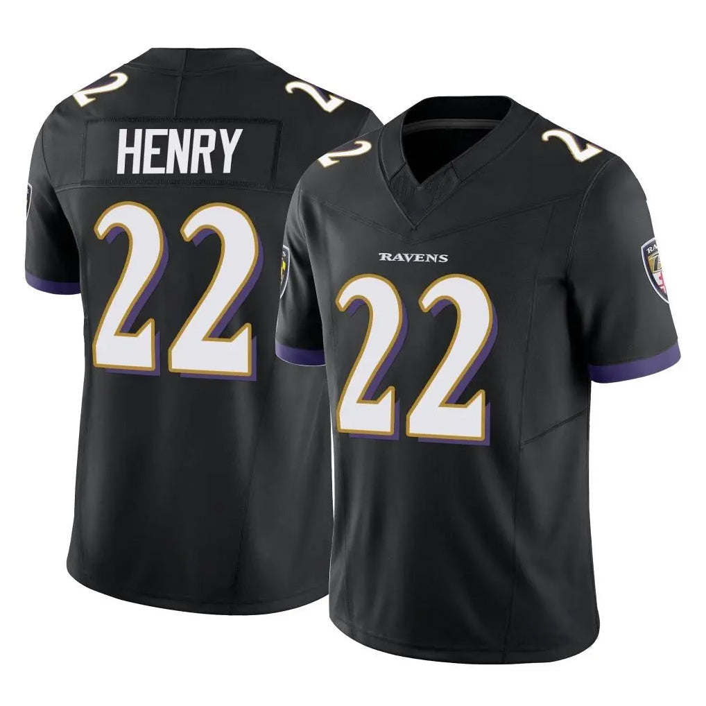 Kdoa B.Ravens #22 Derrick Henry Player Black Limited Home Game Stitched Jerseys