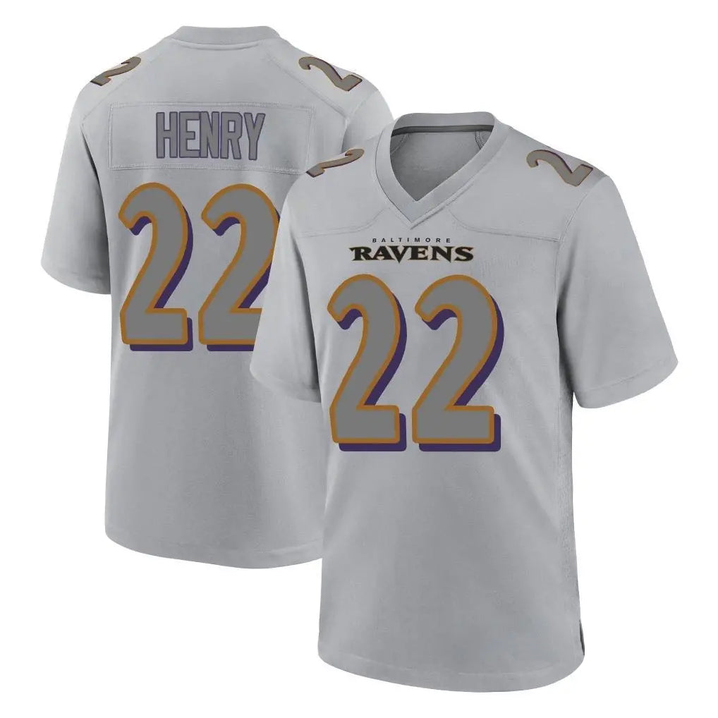 Kdoa B.Ravens #22 Derrick Henry Player Gray Replica Limited Stitched Jerseys