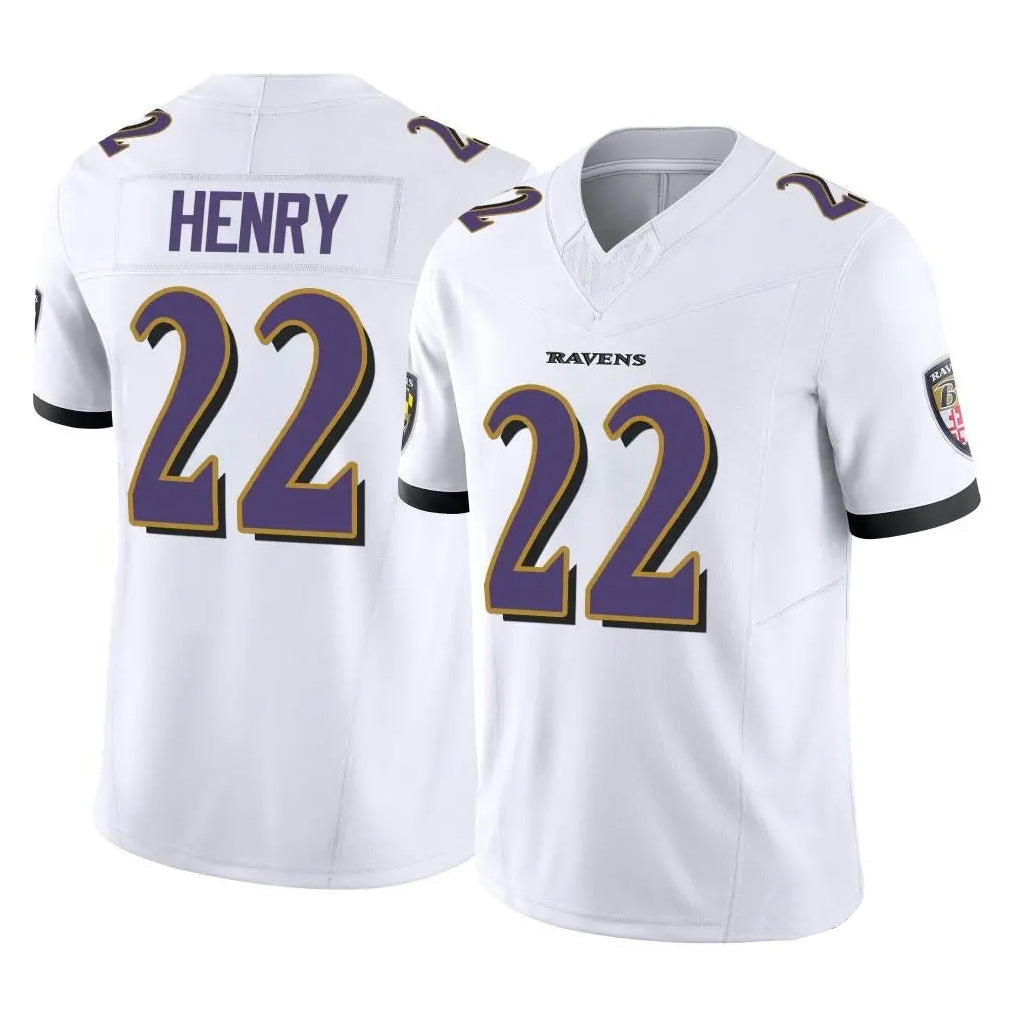 Kdoa B.Ravens #22 Derrick Henry Player White Limited Home Game Stitched Jerseys