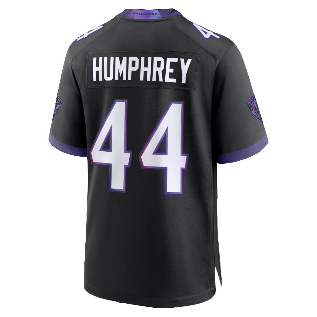 Kdoa B.Ravens #44 Marlon Humphrey Player Black Home Game Stitched Jerseys