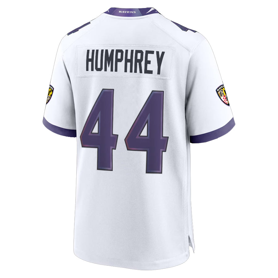 Kdoa B.Ravens #44 Marlon Humphrey Player White Home Game Stitched Jerseys