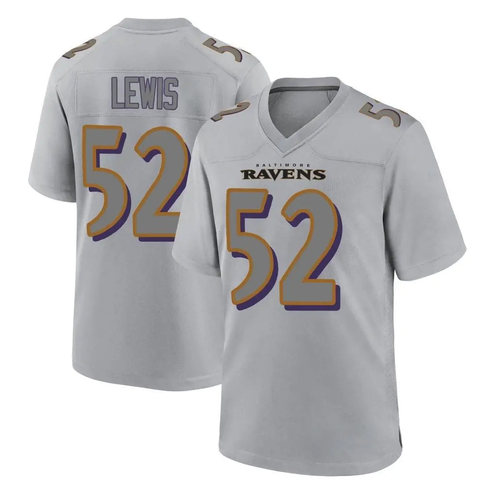 Kdoa B.Ravens #52 Ray Lewis Player Gray Replica Limited Stitched Jerseys