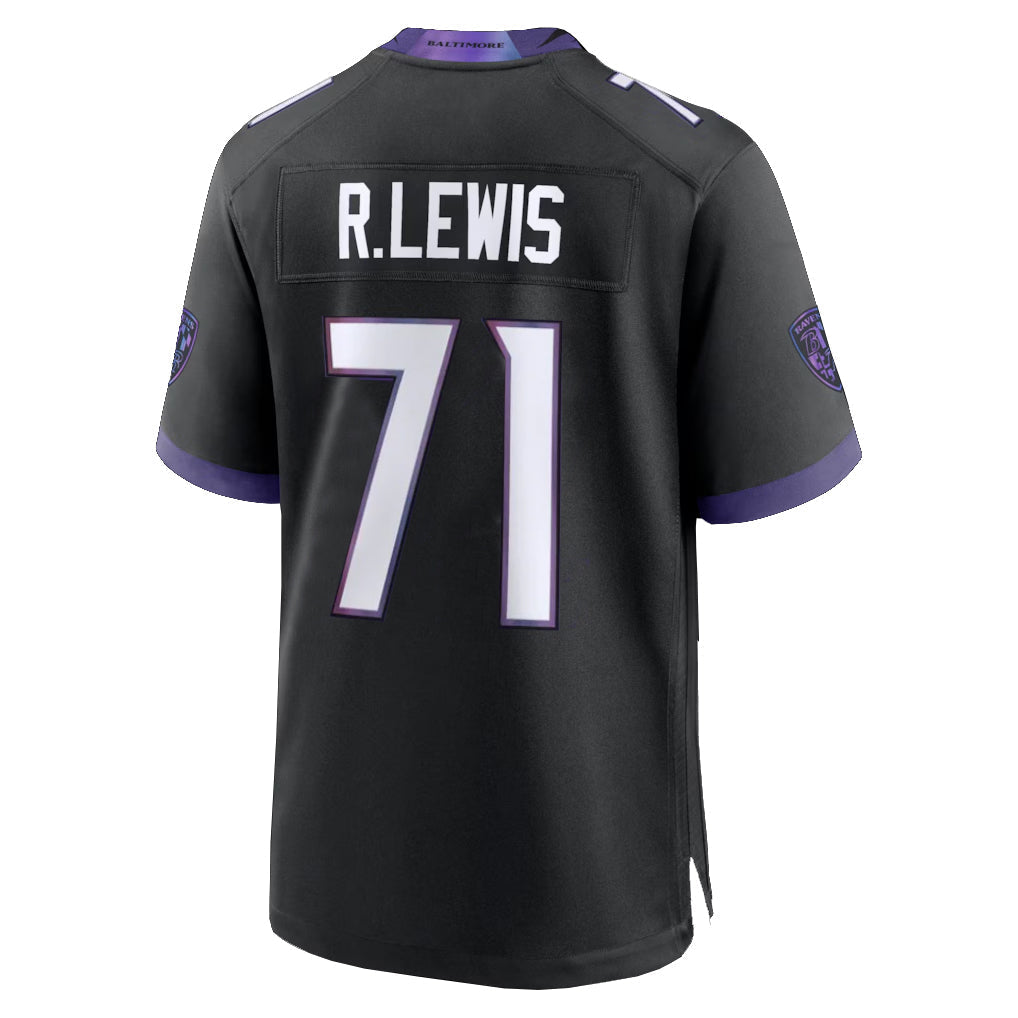 Kdoa B.Ravens #71 Olaivavega Ioane Player Black Home Game Stitched Jerseys