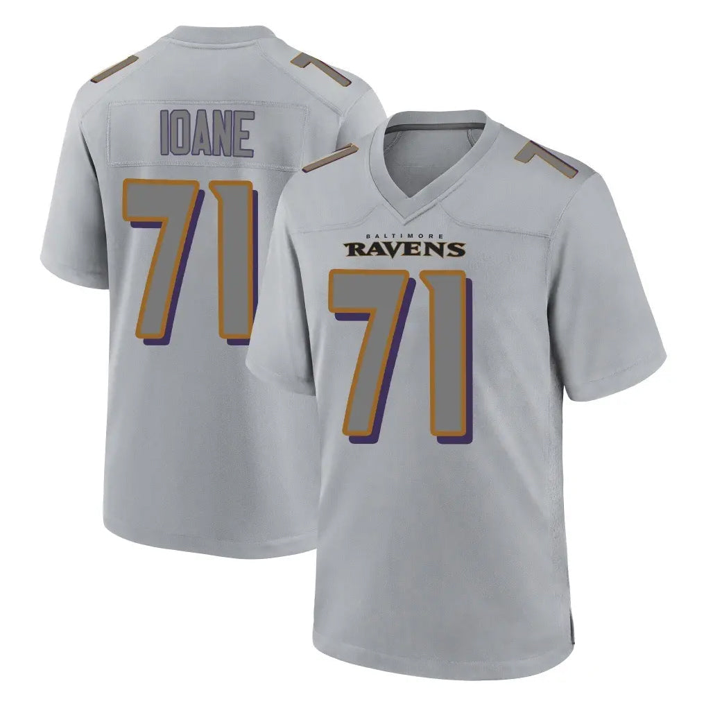 Kdoa B.Ravens #71 Olaivavega Ioane Player Gray Replica Limited Stitched Jerseys