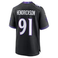 Kdoa B.Ravens #91 Trey Hendrickson Player Black Home Game Stitched Jerseys