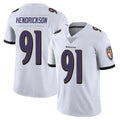 Kdoa B.Ravens #91 Trey Hendrickson Player White Vapor Untouchable Game Stitched Jerseys