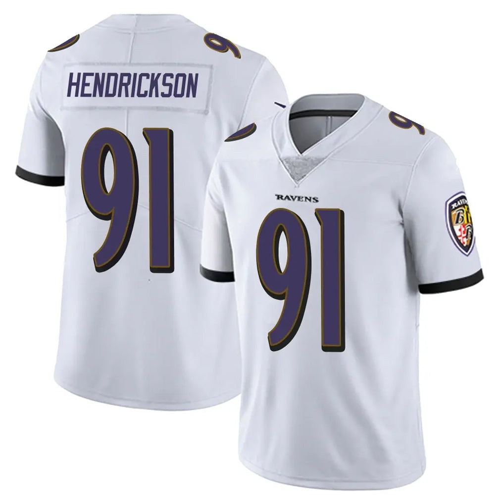 Kdoa B.Ravens #91 Trey Hendrickson Player White Vapor Untouchable Game Stitched Jerseys