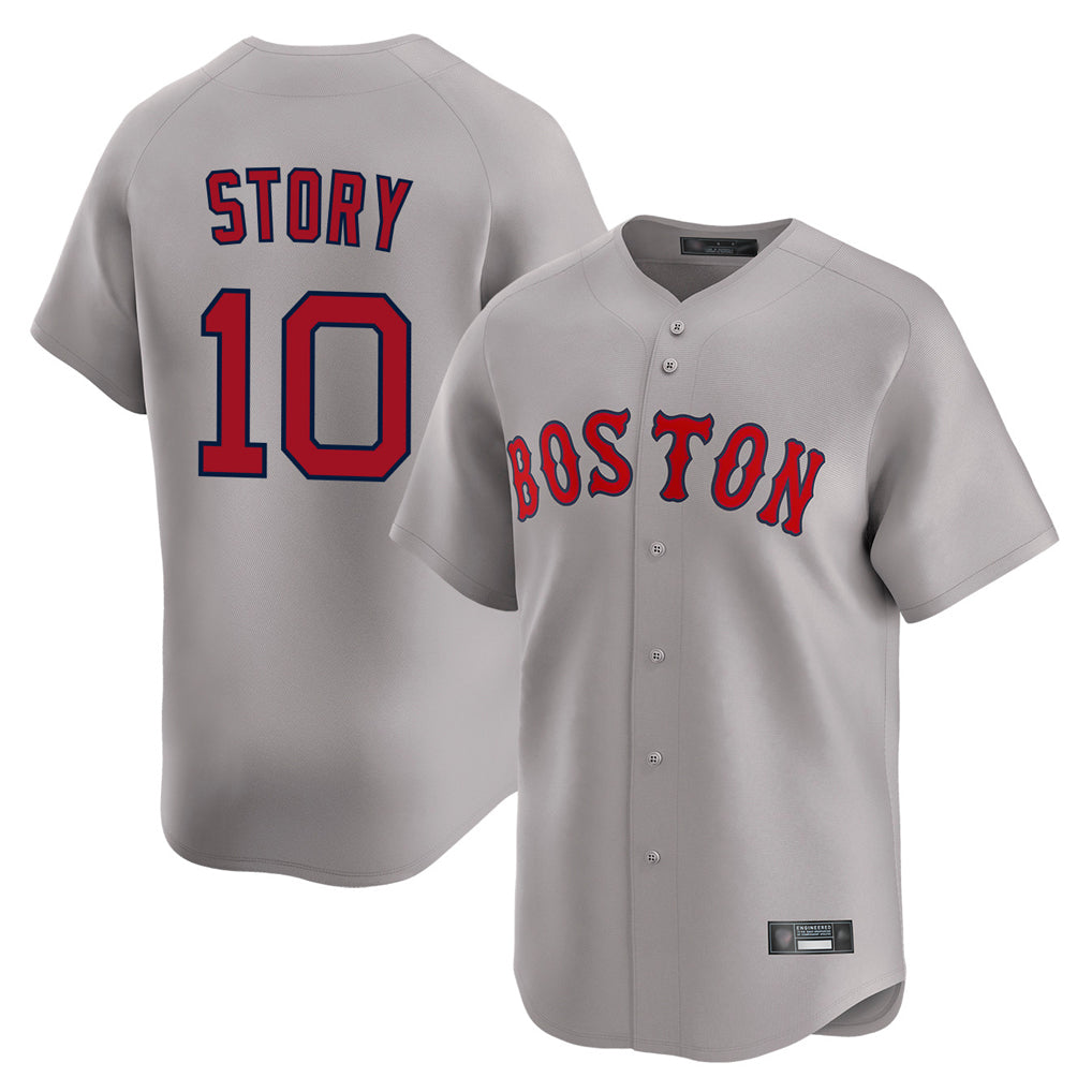 Kdoa B.Red Sox #10 Trevor Story Player Gray Road Limited Home Game Stitched Jerseys