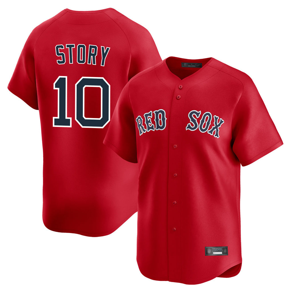 Kdoa B.Red Sox #10 Trevor Story Player Red Limited Home Game Stitched Jerseys