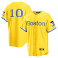 Kdoa B.Red Sox #10 Trevor Story Player Yellow Home Game Stitched Jerseys