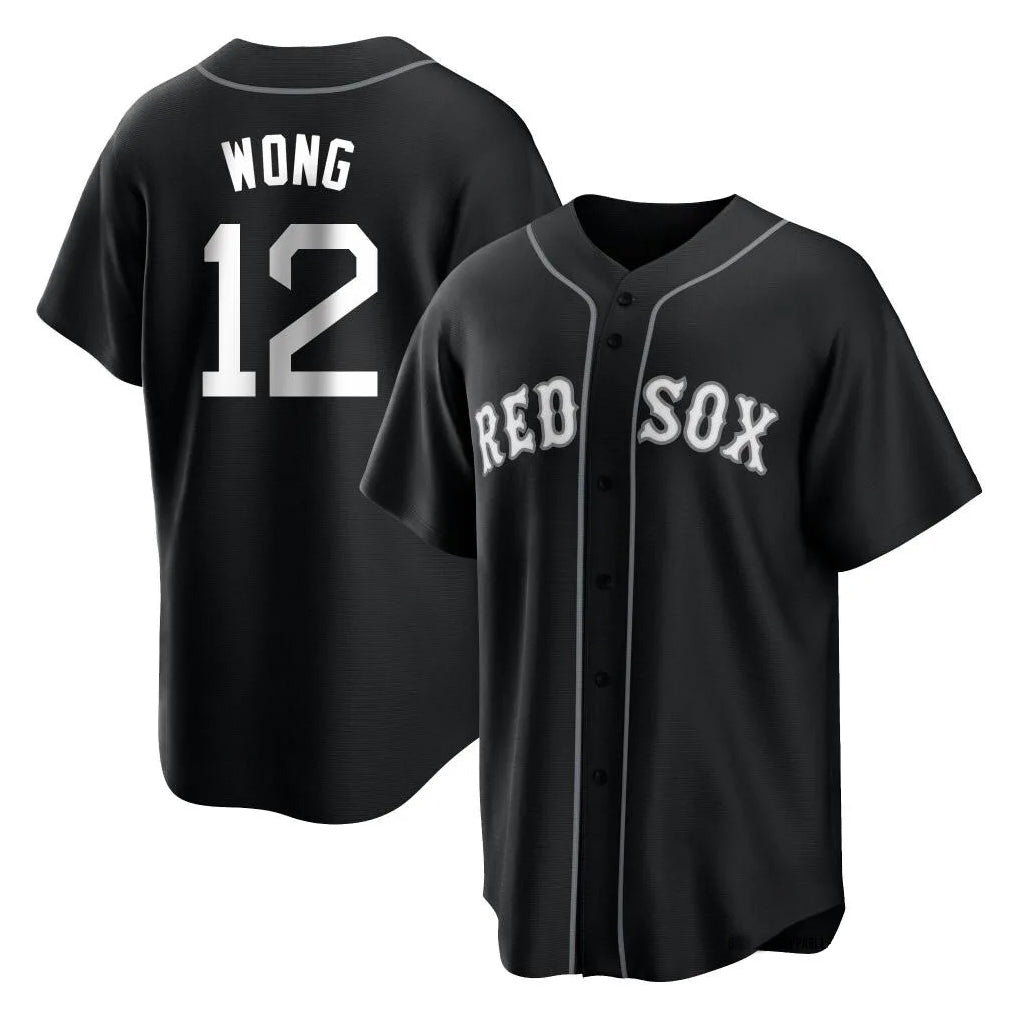 Kdoa B.Red Sox #12 Connor Wong Player Black Home Game Stitched Jerseys