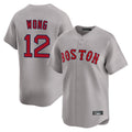 Kdoa B.Red Sox #12 Connor Wong Player Gray Road Limited Home Game Stitched Jerseys