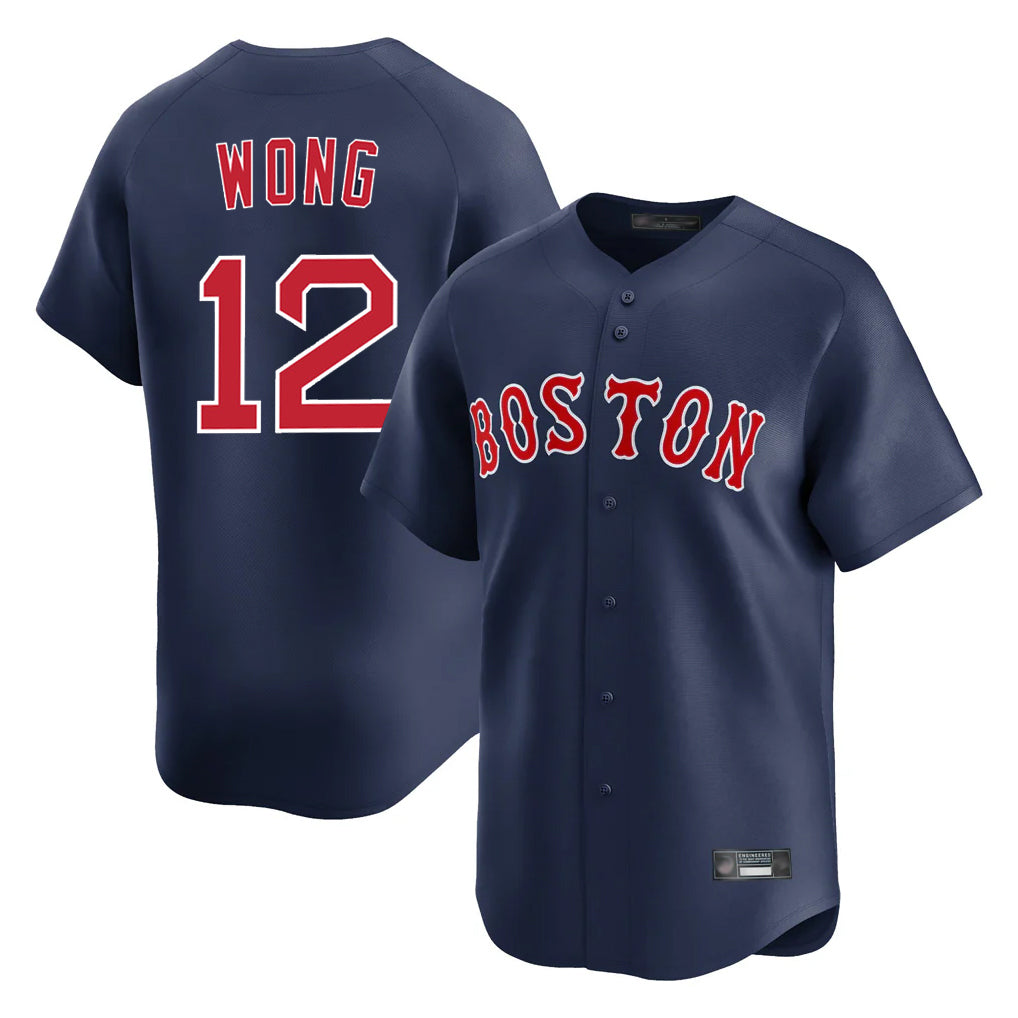 Kdoa B.Red Sox #12 Connor Wong Player Navy Limited Home Game Stitched Jerseys