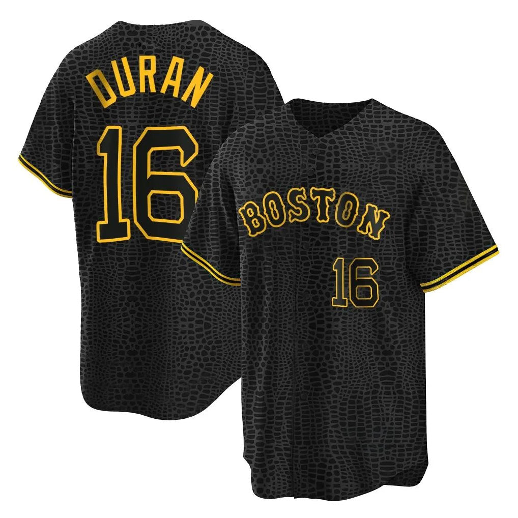 Kdoa B.Red Sox #16 Jarren Duran Player Black Snake Skin City Home Game Stitched Jerseys