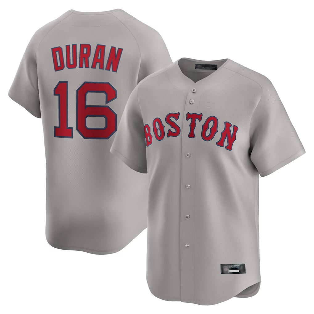 Kdoa B.Red Sox #16 Jarren Duran Player Gray Road Limited Home Game Stitched Jersey