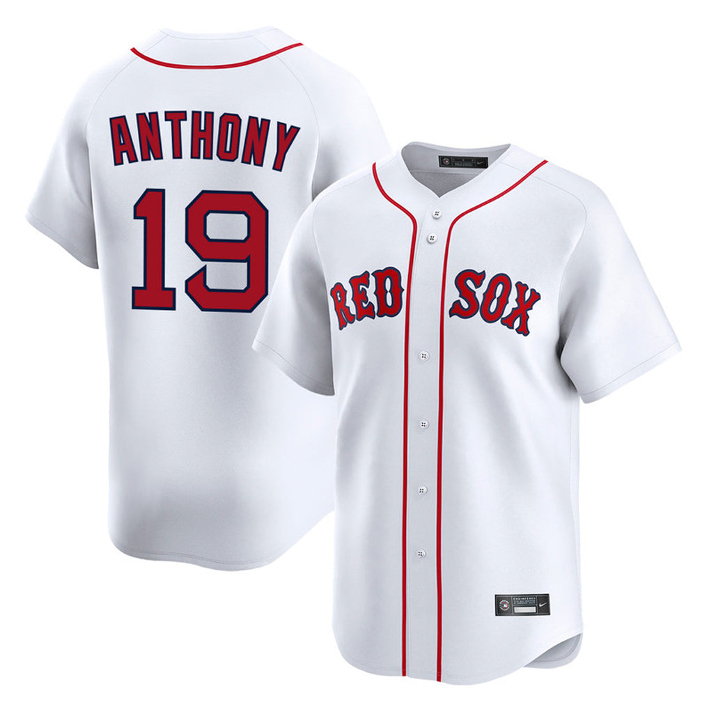 Kdoa B.Red Sox #19 Roman Anthony Player White Limited Home Game Stitched Jerseys