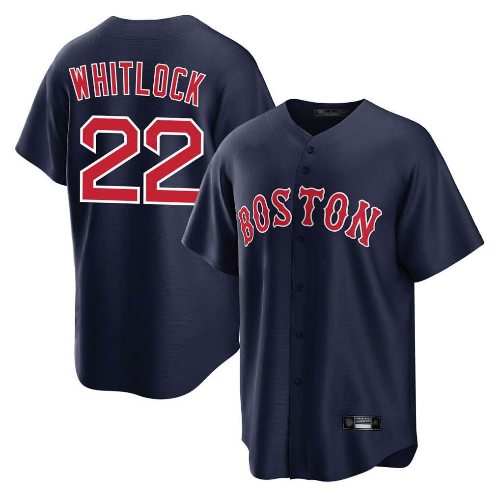 Kdoa B.Red Sox #22 Garrett Whitlock Player Navy Home Game Stitched Jerseys