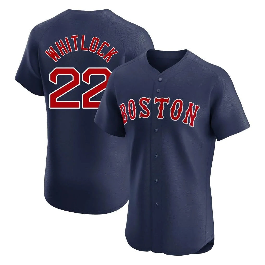 Kdoa B.Red Sox #22 Garrett Whitlock Player Navy Limited Elite Home Game Stitched Jerseys