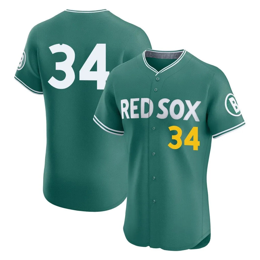 Kdoa B.Red Sox #34 David Ortiz Player Green City Connect Limited Elite Home Game Stitched Jerseys
