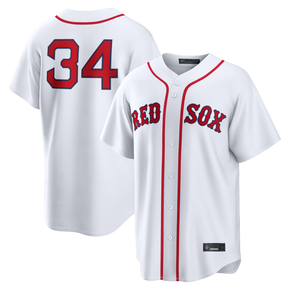 Kdoa B.Red Sox #34 David Ortiz Player White Home Game Stitched Jerseys