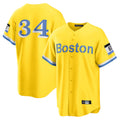 Kdoa B.Red Sox #34 David Ortiz Player Yellow Home Game Stitched Jerseys