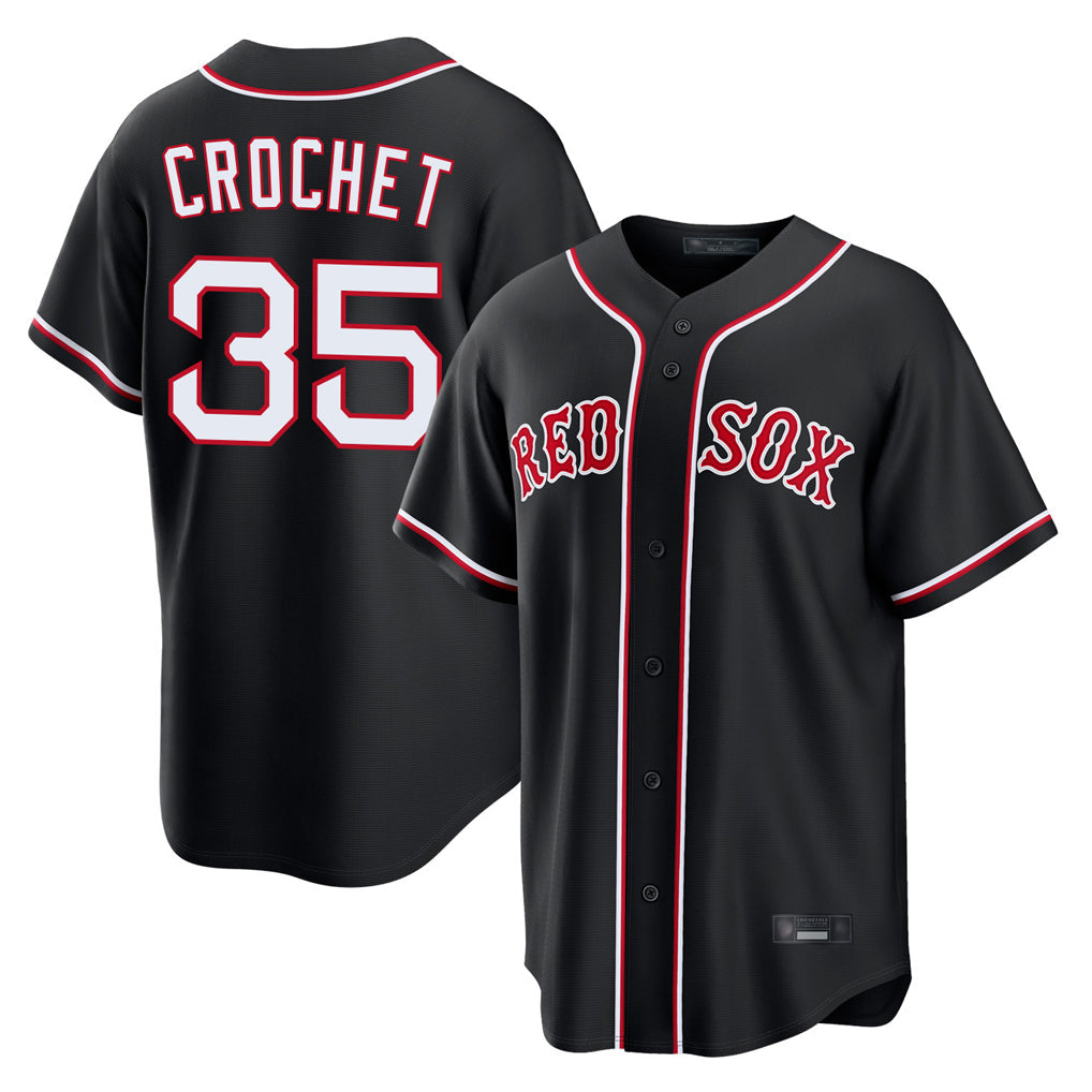 Kdoa B.Red Sox #35 Garrett Crochet Player Black Out Home Game Stitched Jerseys
