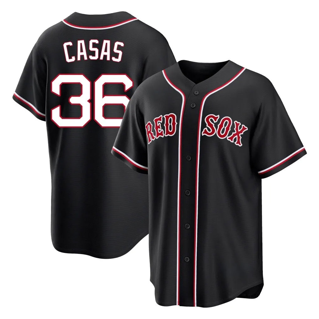 Kdoa B.Red Sox #36 Triston Casas Player Black Out Home Game Stitched Jerseys