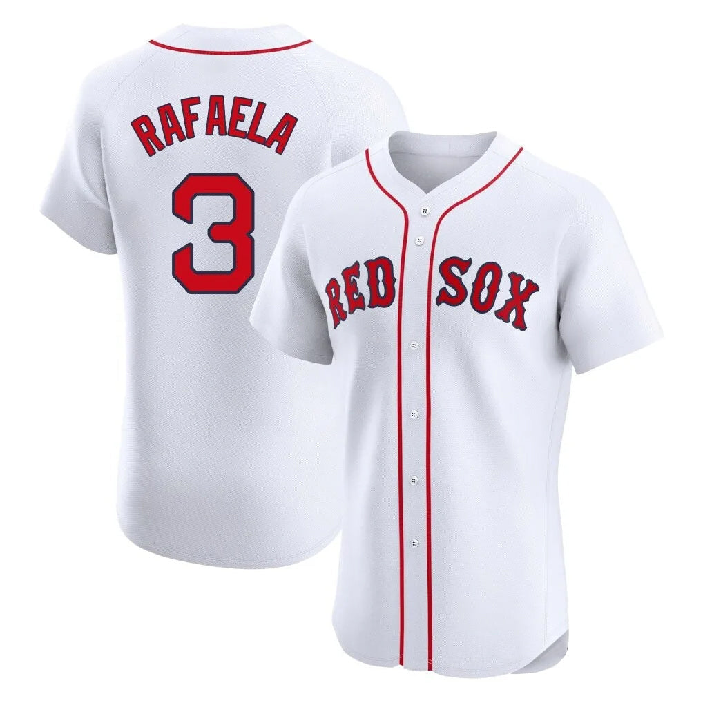 Kdoa B.Red Sox #3 Ceddanne Rafaela Player White Limited Elite Home Game Stitched Jersey