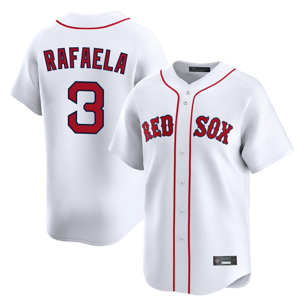 Kdoa B.Red Sox #3 Ceddanne Rafaela Player White Limited Home Game Stitched Jersey