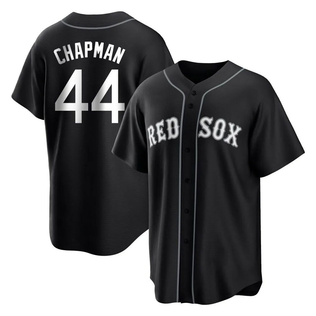 Kdoa B.Red Sox #44 Aroldis Chapman Player Black Home Game Stitched Jerseys