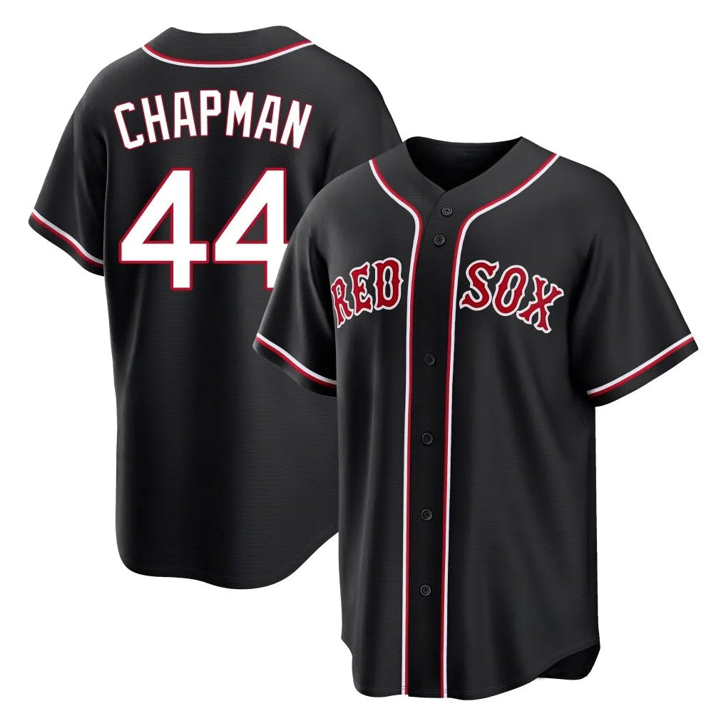 Kdoa B.Red Sox #44 Aroldis Chapman Player Black Out Home Game Stitched Jerseys