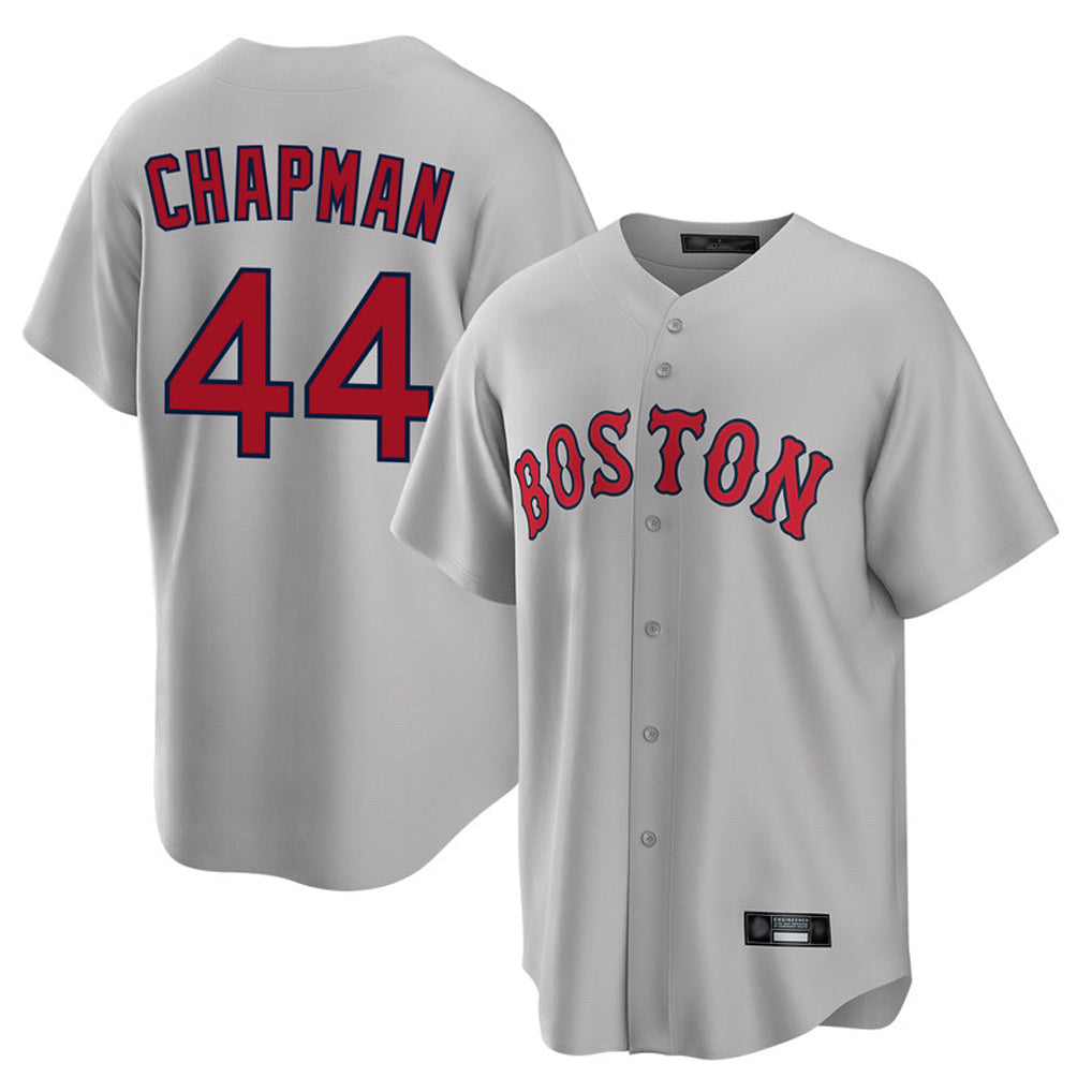 Kdoa B.Red Sox #44 Aroldis Chapman Player Gray Road Home Game Stitched Jerseys