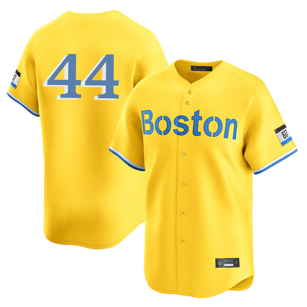 Kdoa B.Red Sox #44 Aroldis Chapman Player Yellow Limited Home Game Stitched Jerseys